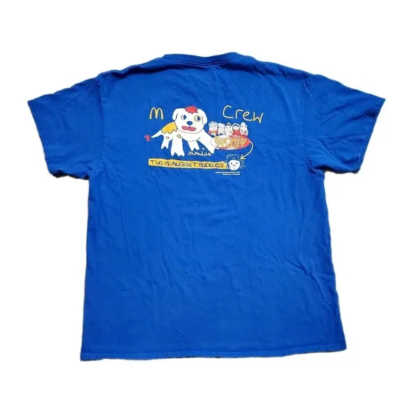McDonalds Kerwin Frost McNugget Buddies Blue T-Shirt Employee Crew Men's XL - Picture 3 of 8